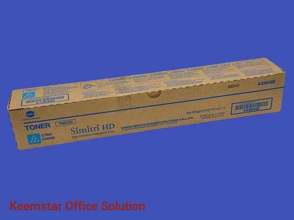 Genuine Konica Minolta TN324/512 Cyan Toner Cartridge for Bizhub C454, C454E, C554 - High Yield