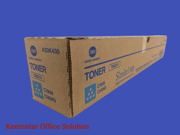 Genuine Konica Minolta TN321 Cyan Toner Cartridge for Bizhub C224, C284, C364 - High-Yield