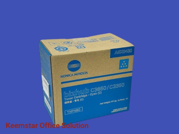 Genuine Konica Minolta TNP48 Cyan Toner Cartridge for Bizhub C3350, C3850, C3850FS - 10,000 Pages