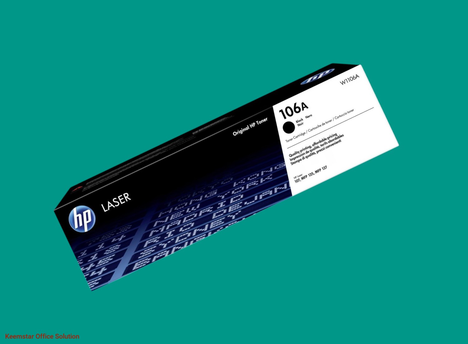 HP 106A Black Original Laser Toner Cartridge (W1106A) - High-Yield, 1000 Pages
