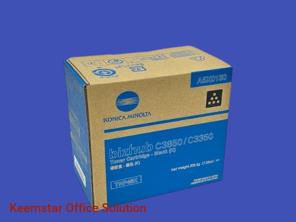 Genuine Konica Minolta TNP48 Black Toner Cartridge for Bizhub C3350, C3850, C3850FS - 10,000 Pages