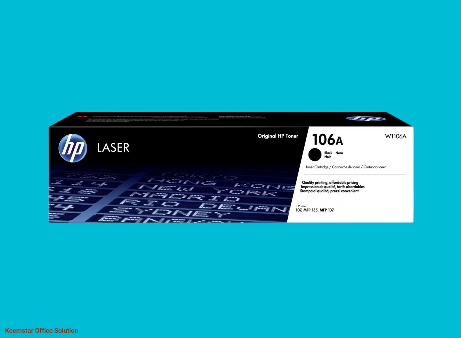 Original HP 106A Black Toner Cartridge (W1106A) – High Yield, Crisp Text & Reliable Performance
